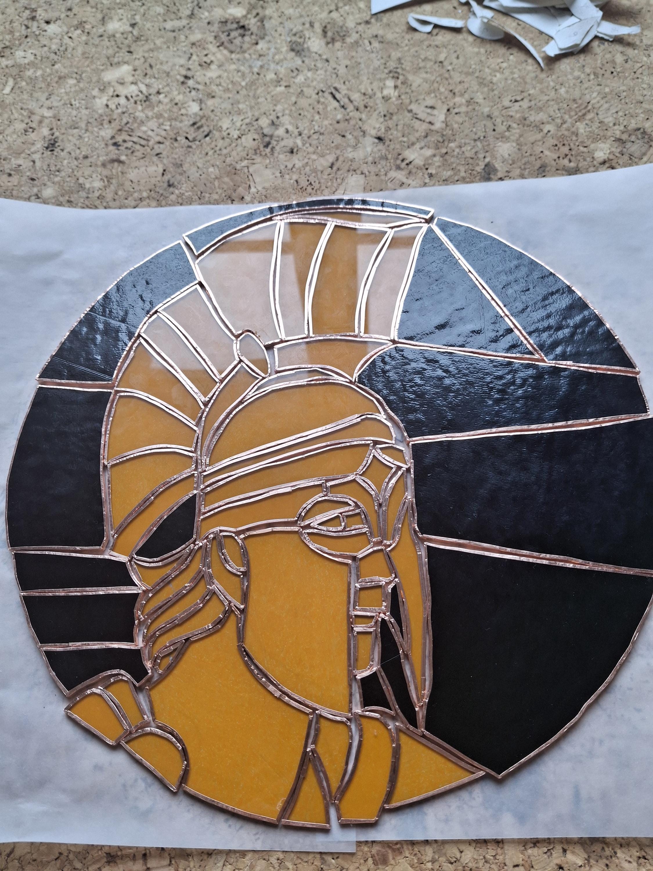 Achilles Stained glass - Greek mythology stained glass - The song of Achilles art