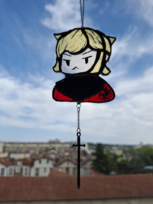 BBC Merlin - vitrail Arthur Pendragon - attrape-soleil fait main