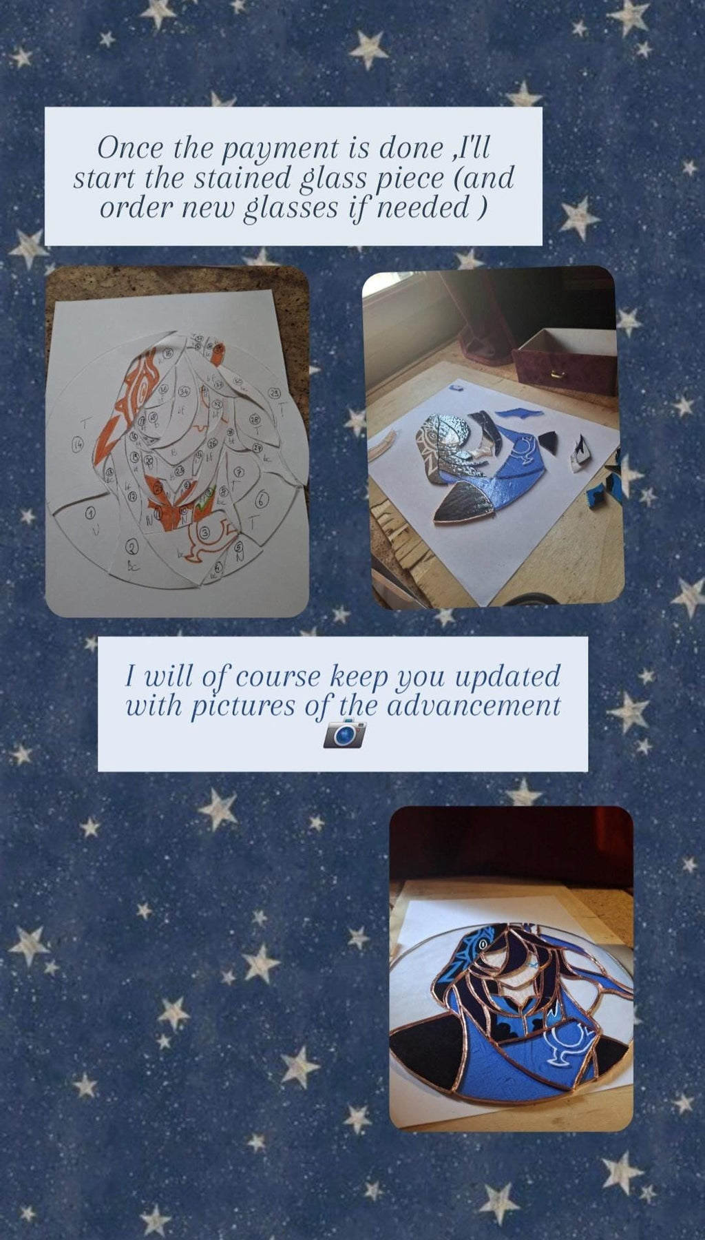 Commande de vitrail Genshin impact - Honkai star rail - Fan art Genshin impact - Vitrail