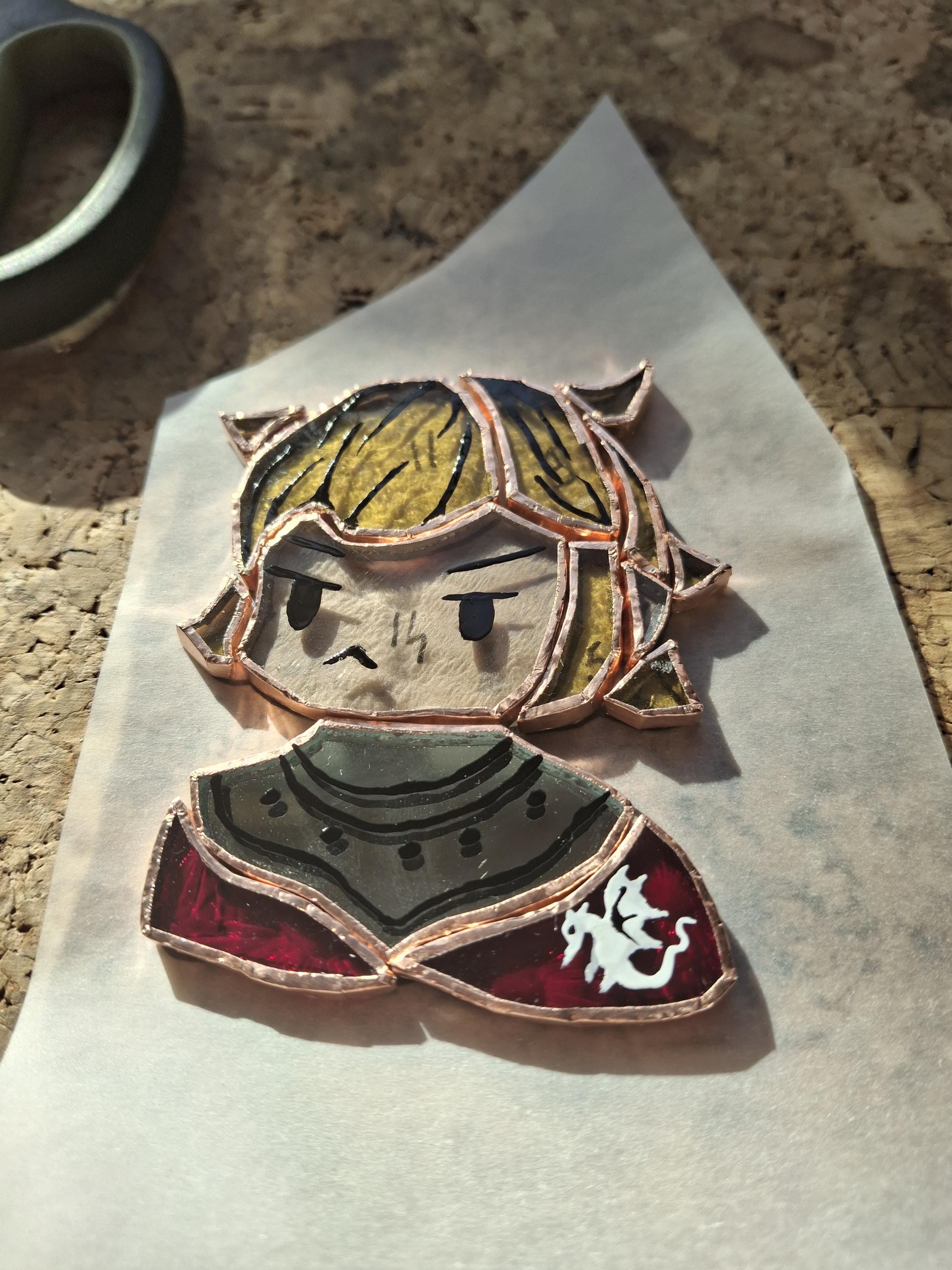 BBC Merlin - vitrail Arthur Pendragon - attrape-soleil fait main
