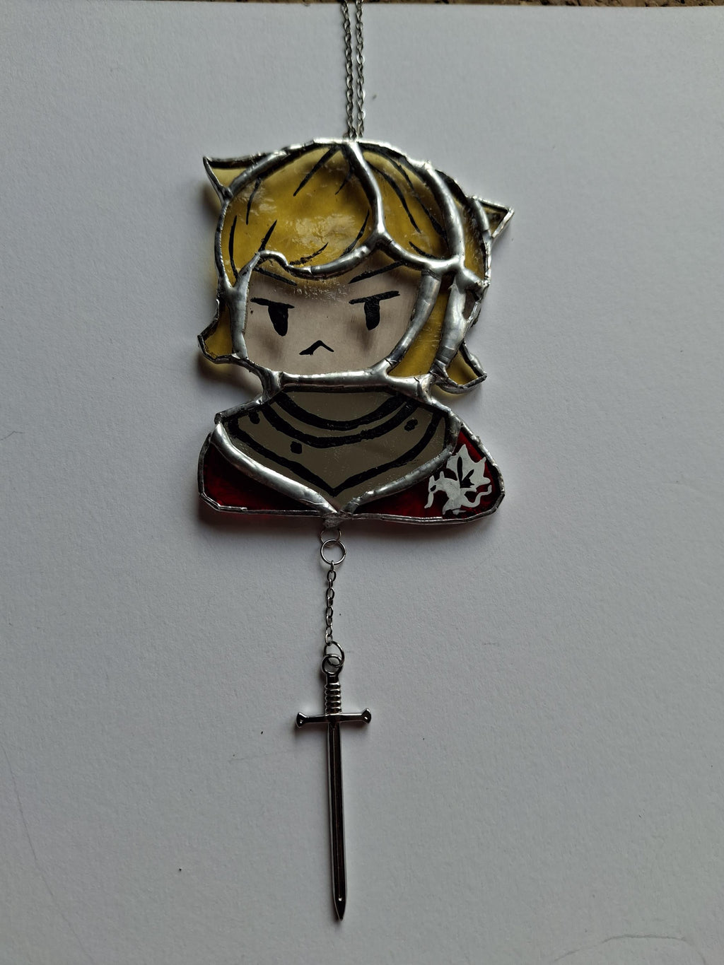 BBC Merlin - vitrail Arthur Pendragon - attrape-soleil fait main