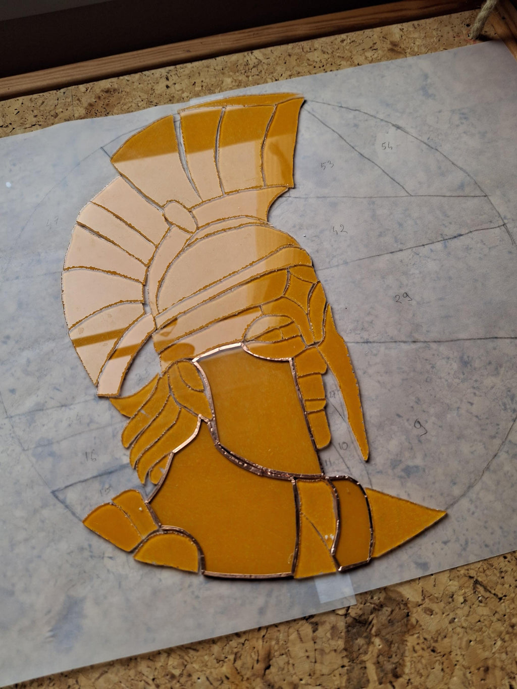 Achilles Stained glass - Greek mythology stained glass - The song of Achilles art