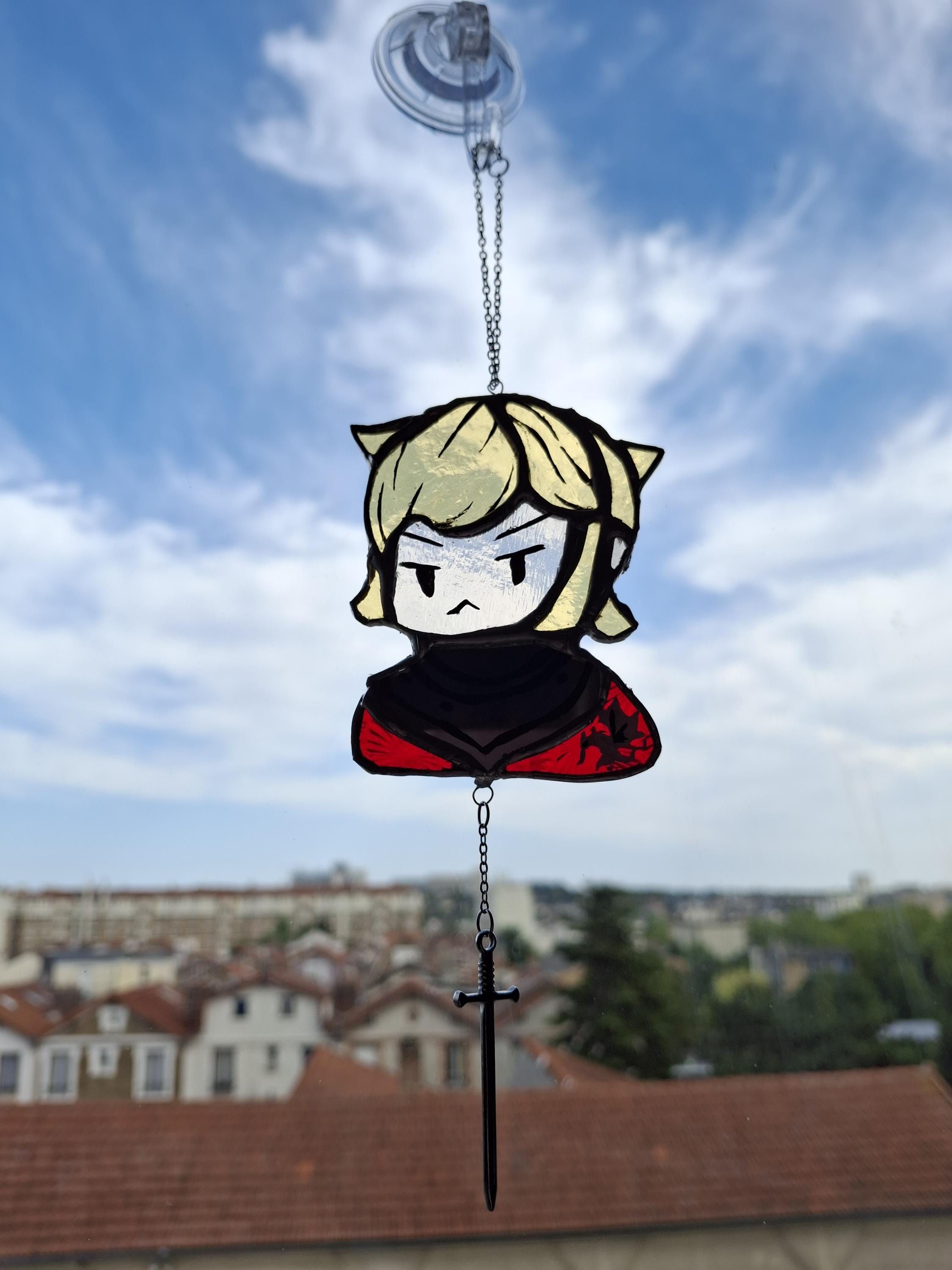 BBC Merlin - vitrail Arthur Pendragon - attrape-soleil fait main