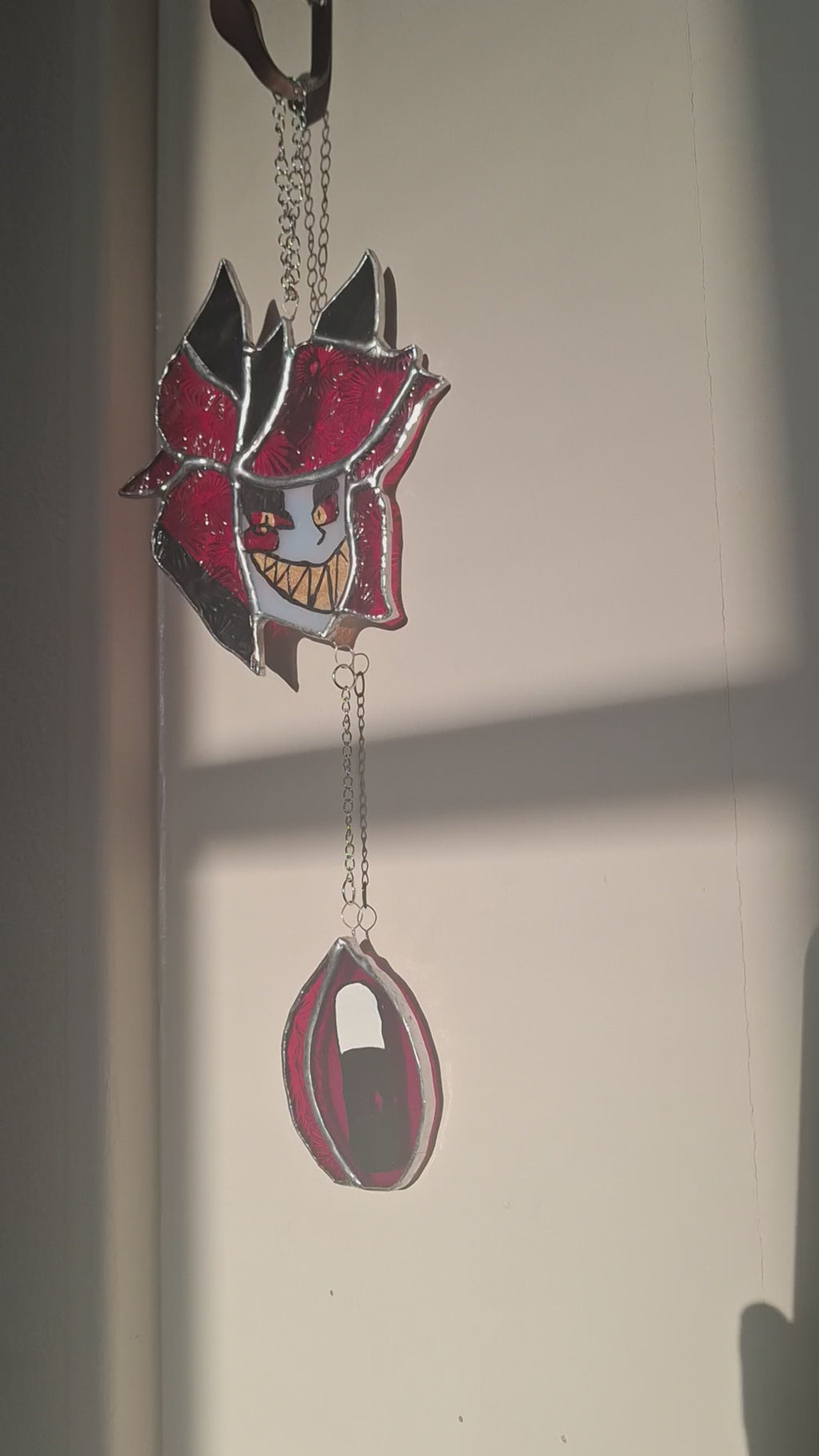 Alastor mini stained glass - Hazbin Hotel sun catcher