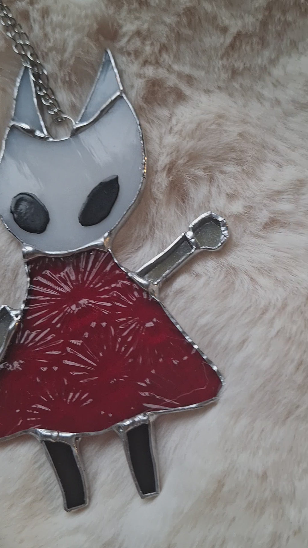 Hollow knight Silksong Hornet mini stained glass - sun catcher