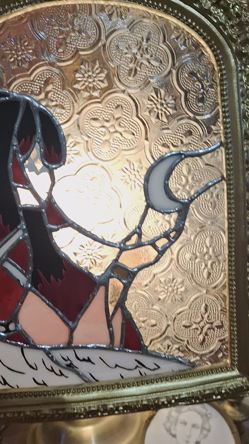 Columbina stained glass