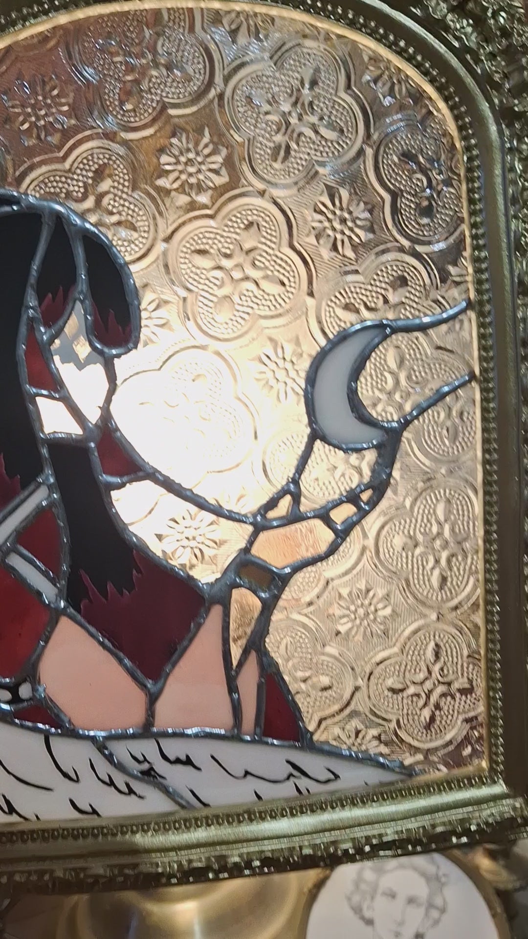 Columbina stained glass