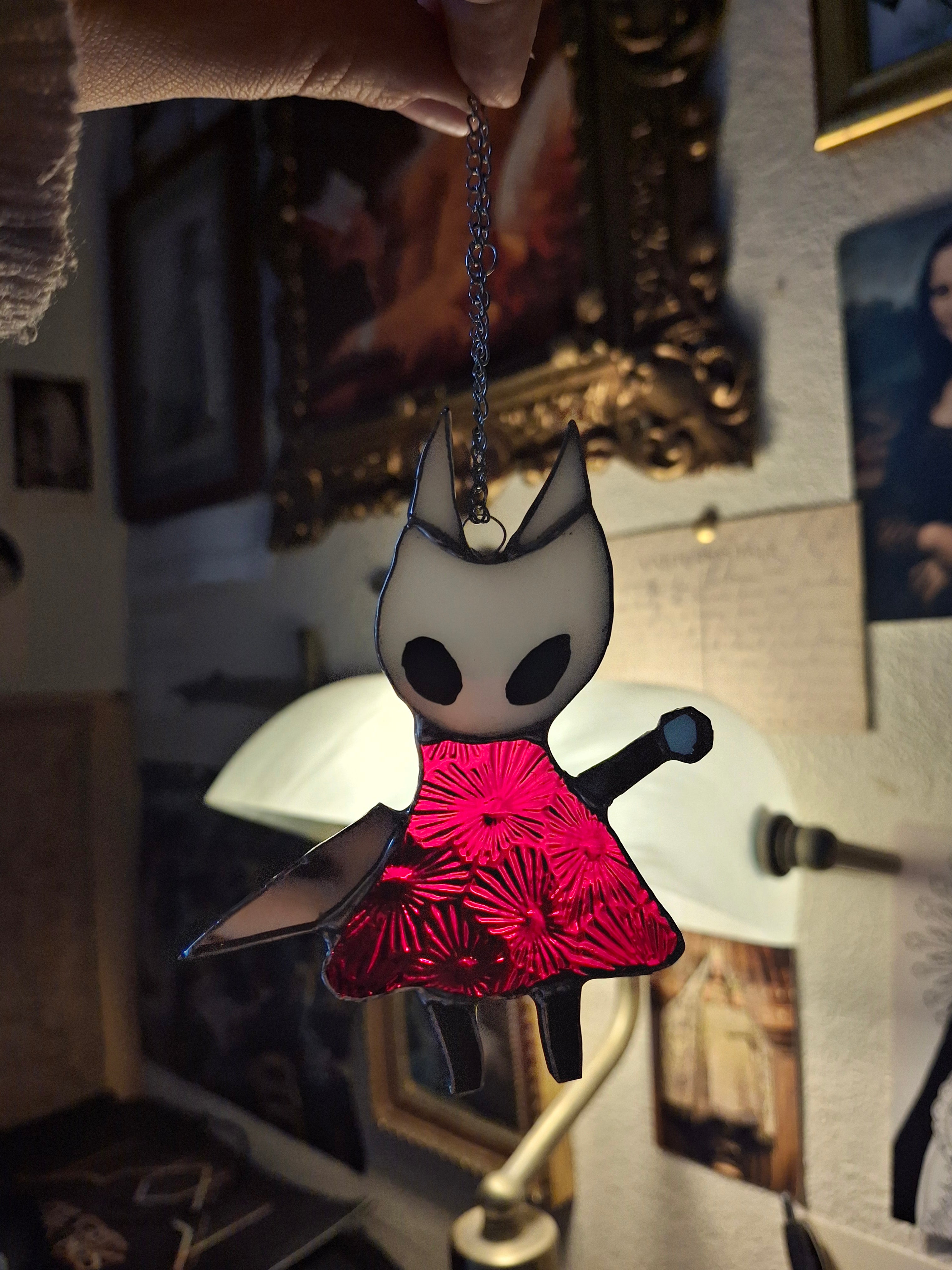 Hollow knight Silksong Hornet mini stained glass - sun catcher