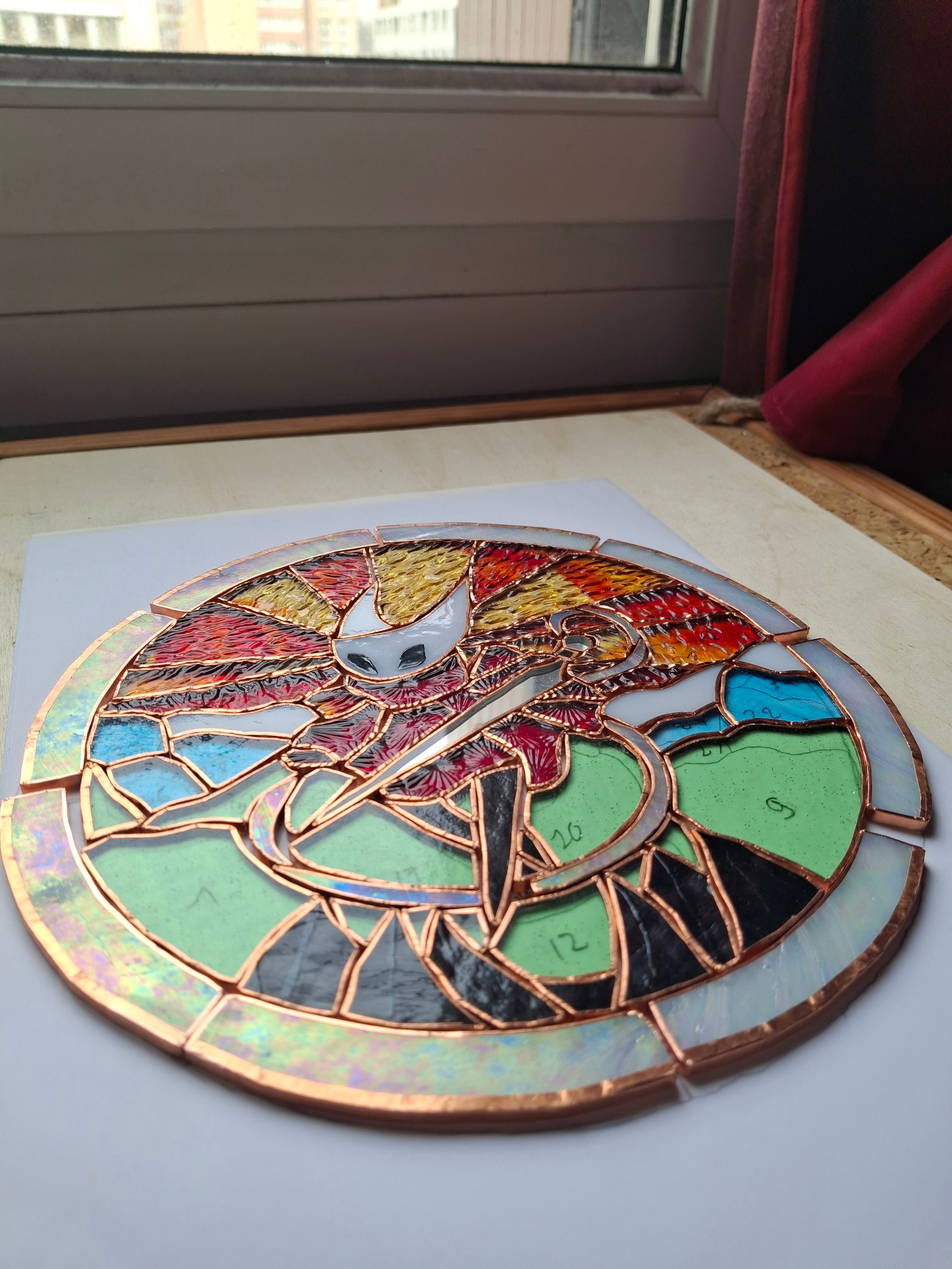 Hollow knight Silksong Hornet Stained glass artwork