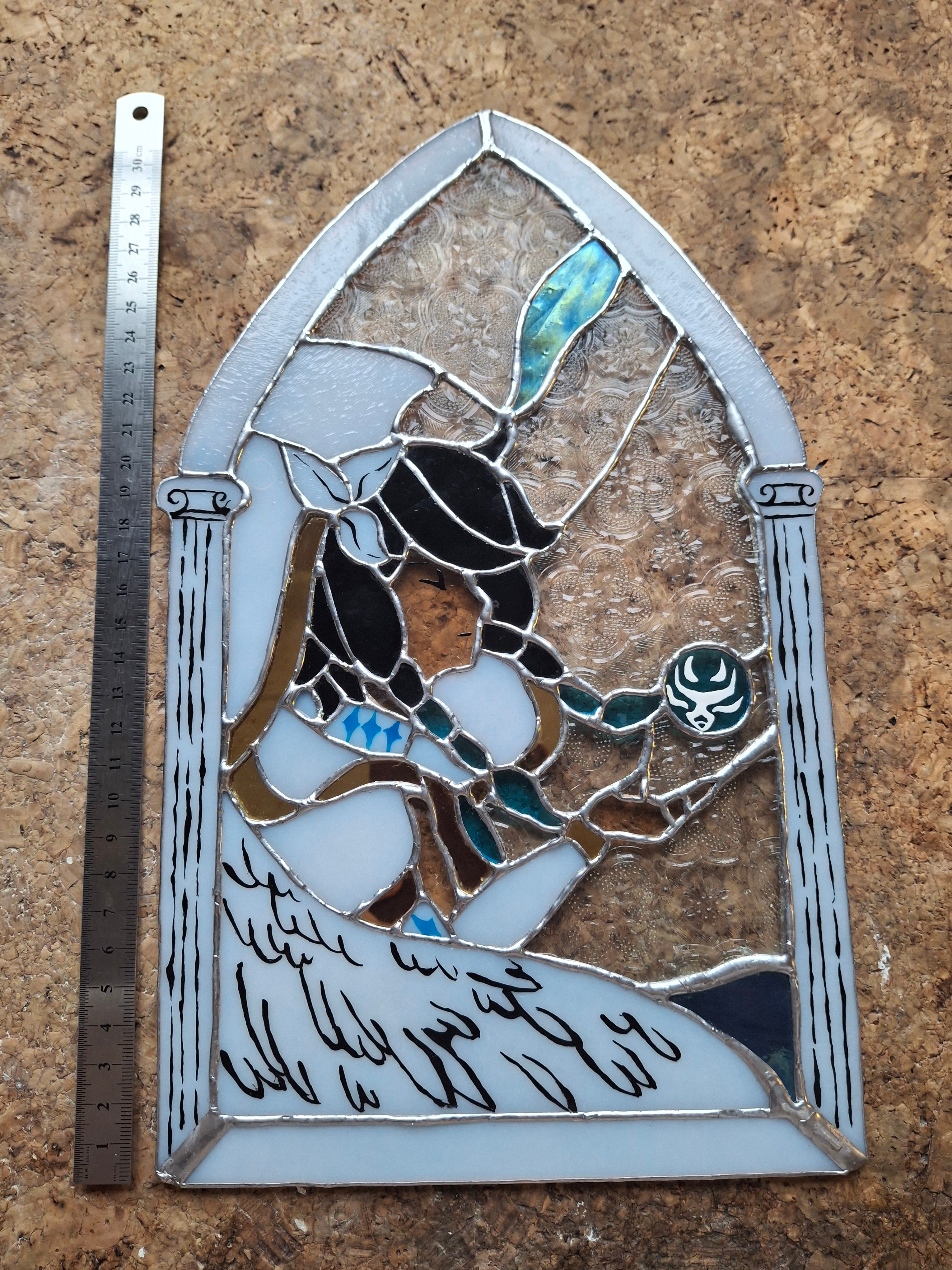 Genshin Impact Barbatos Venti stained glass