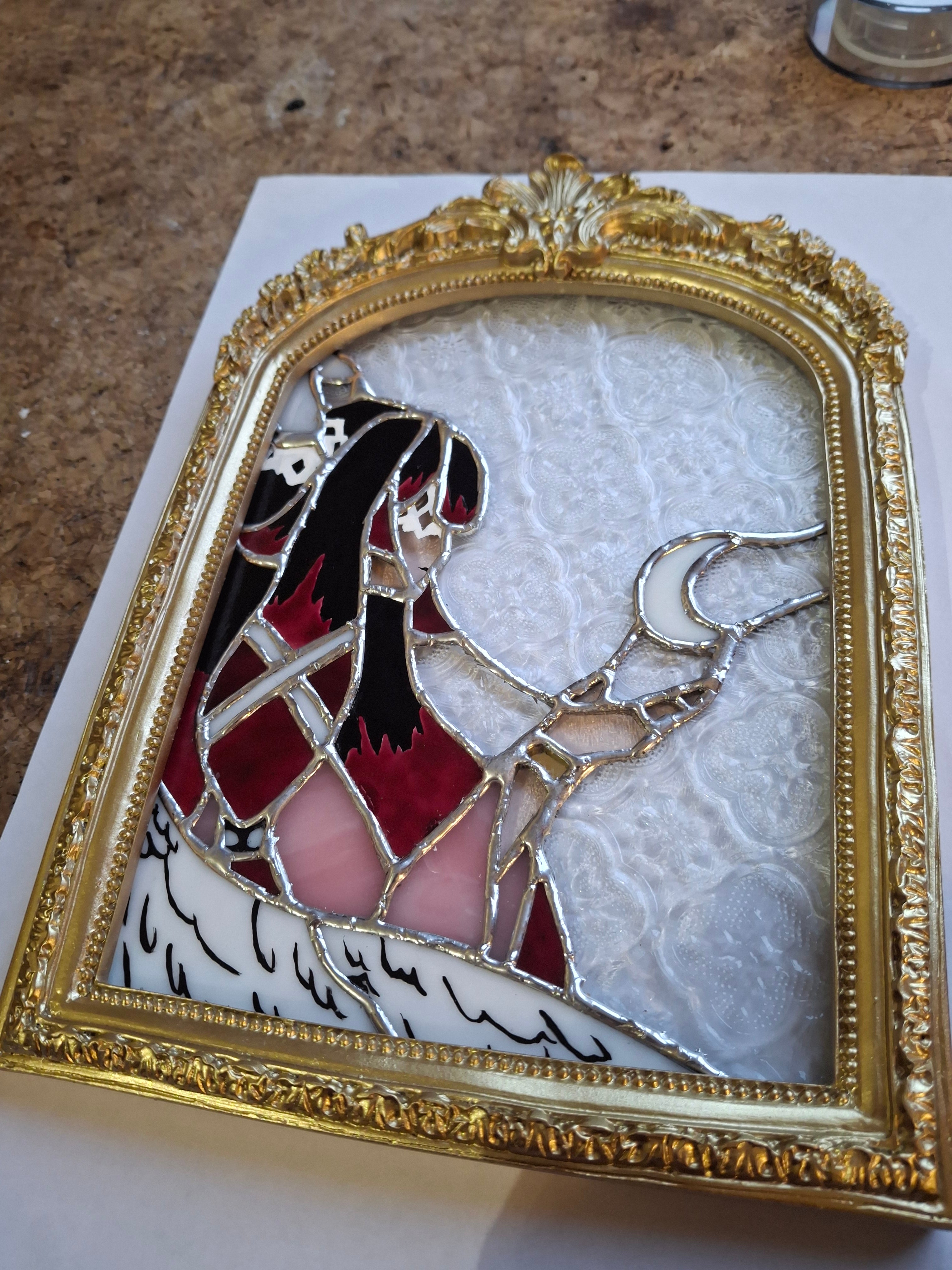 Columbina stained glass