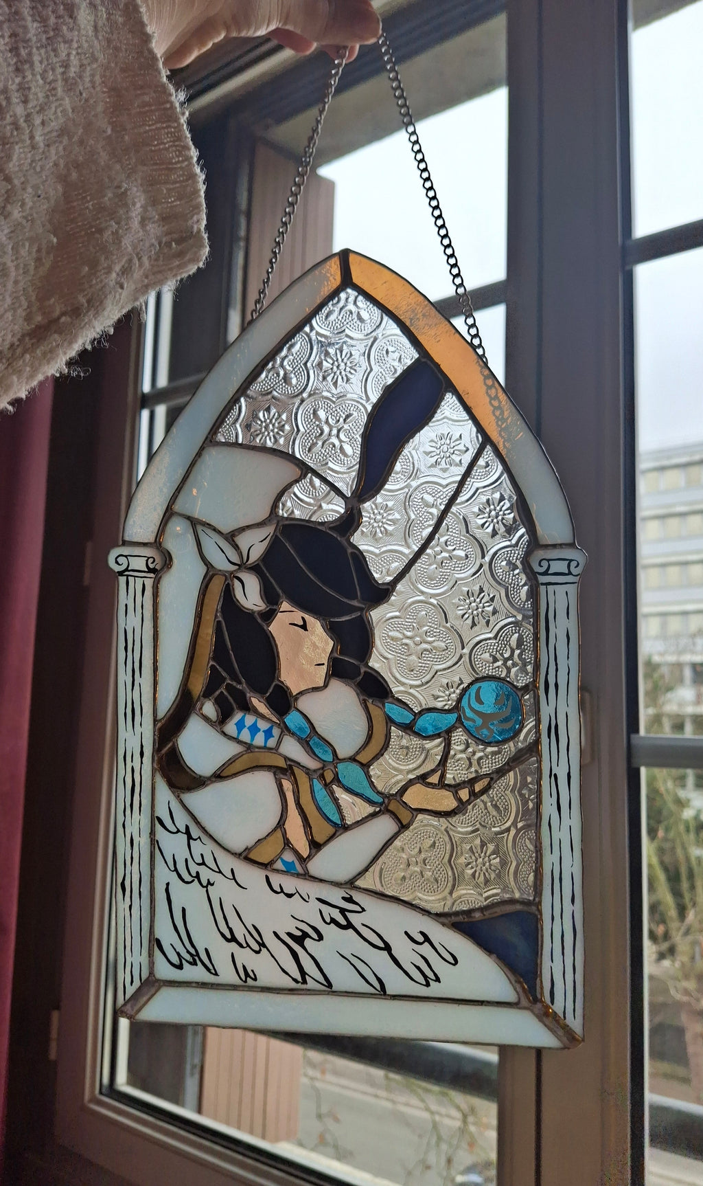Genshin Impact Barbatos Venti stained glass