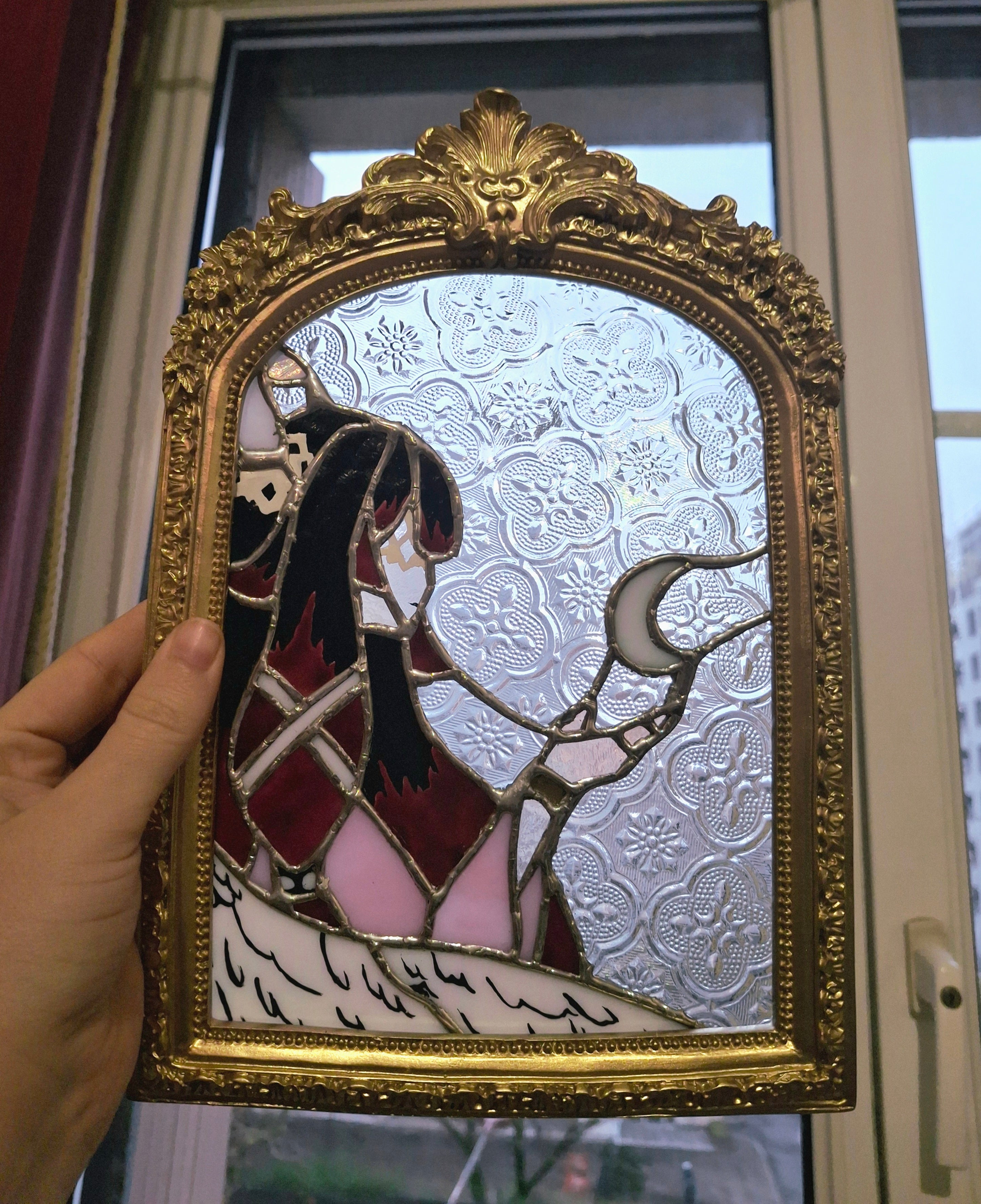Columbina stained glass