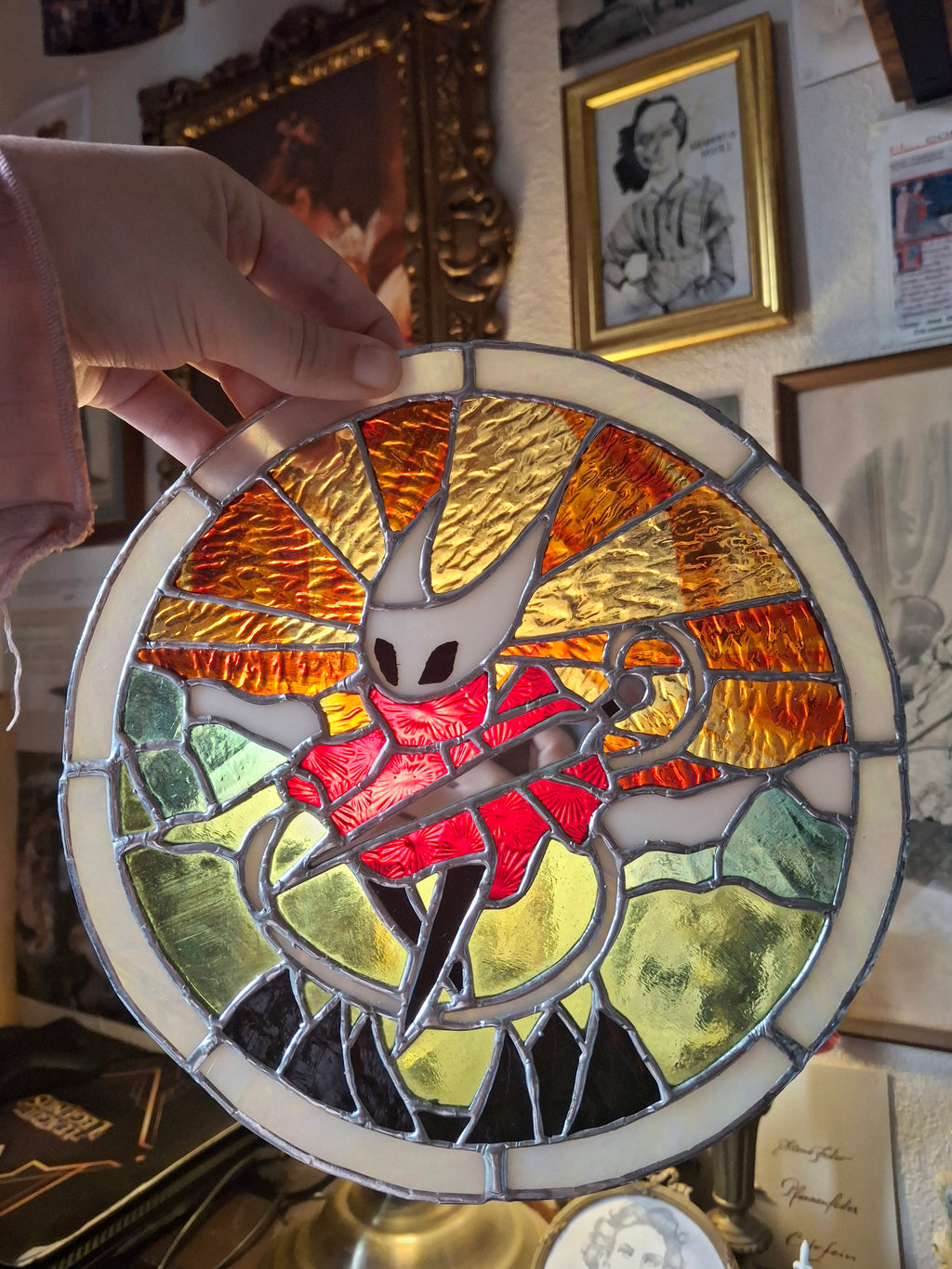 Hollow knight Silksong Hornet Stained glass artwork