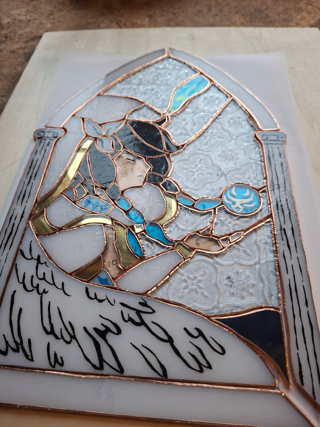 Genshin Impact Barbatos Venti stained glass