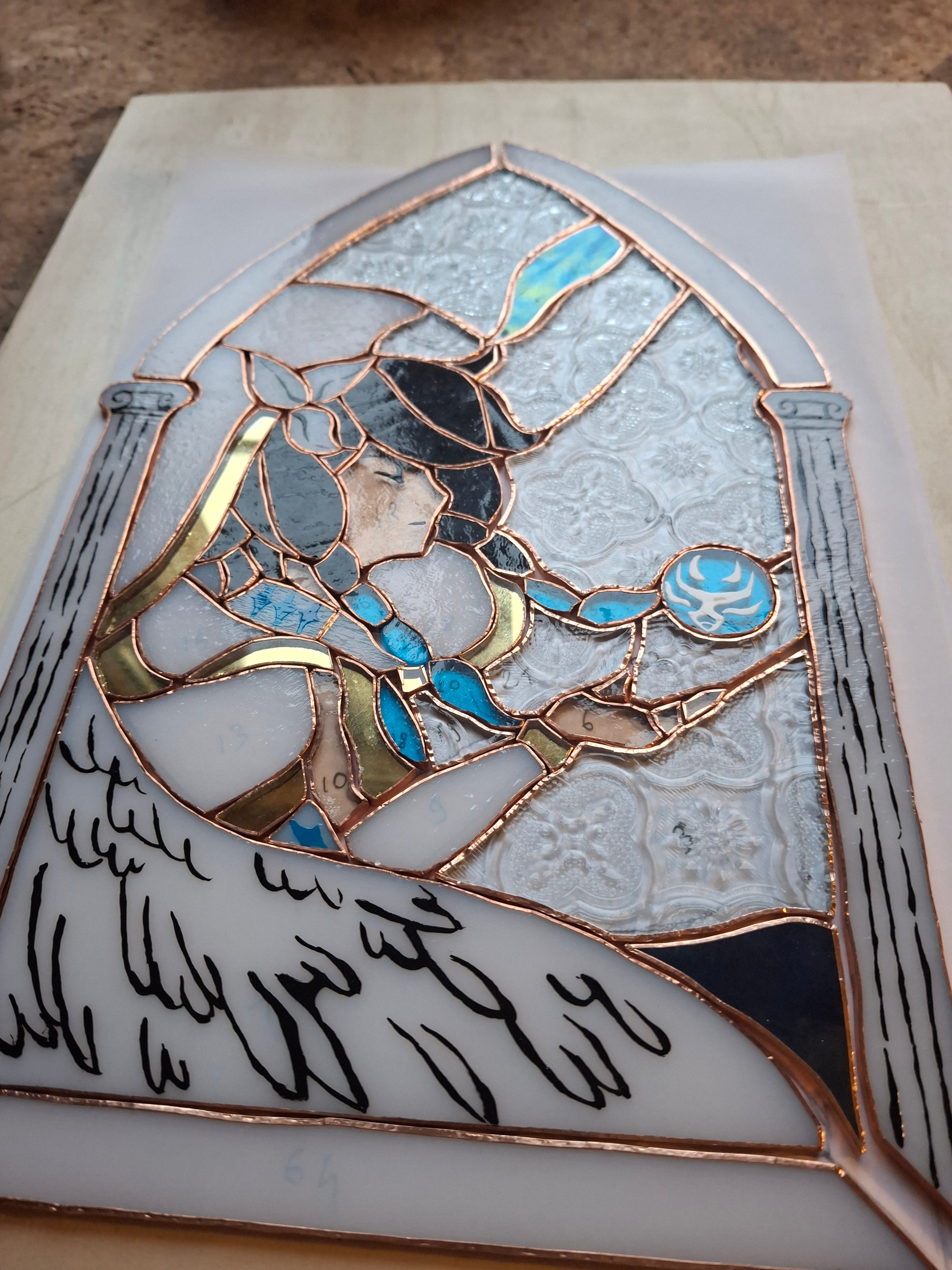 Genshin Impact Barbatos Venti stained glass