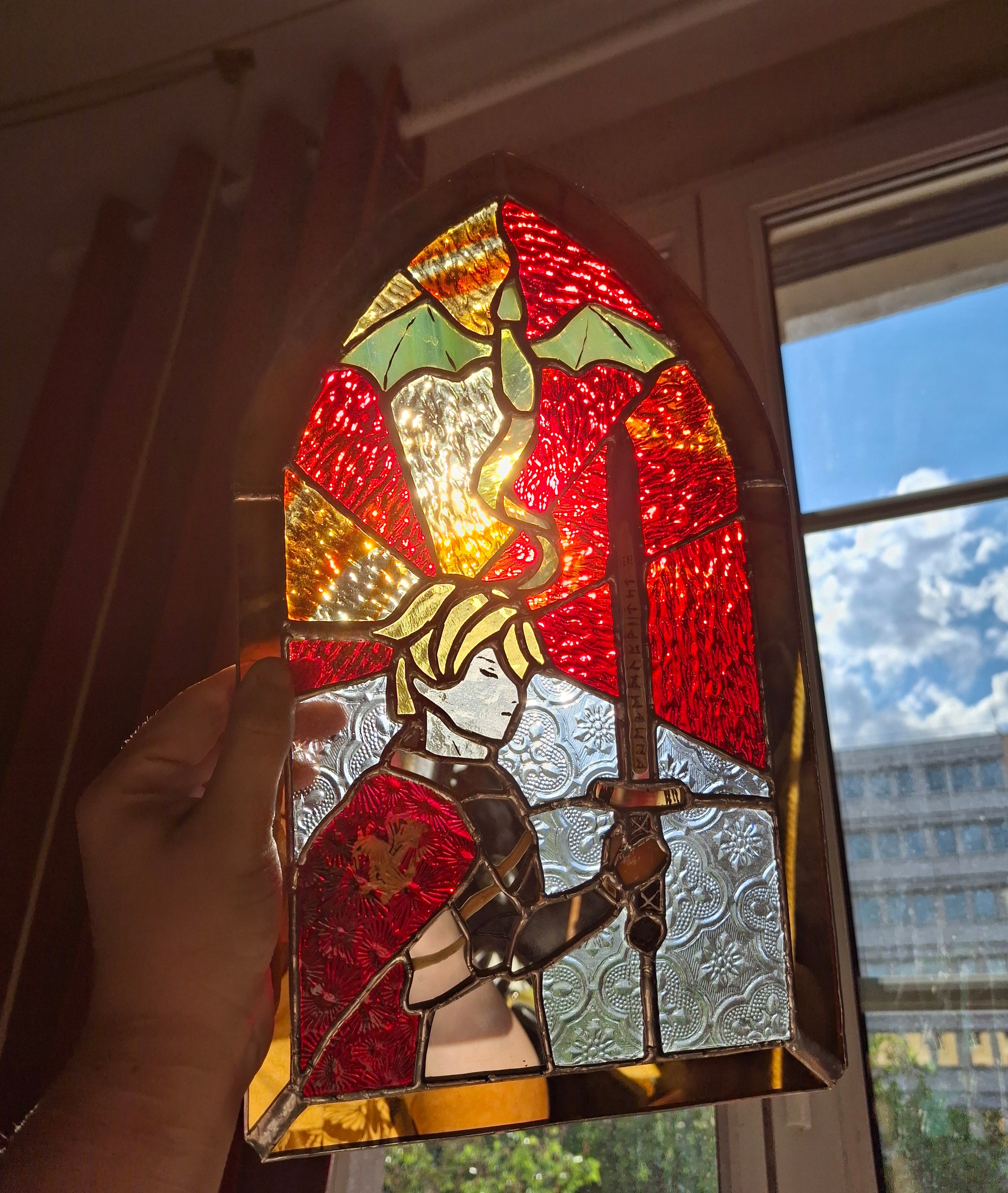 BBC Merlin - Arthur pendragon Stained glass artwork
