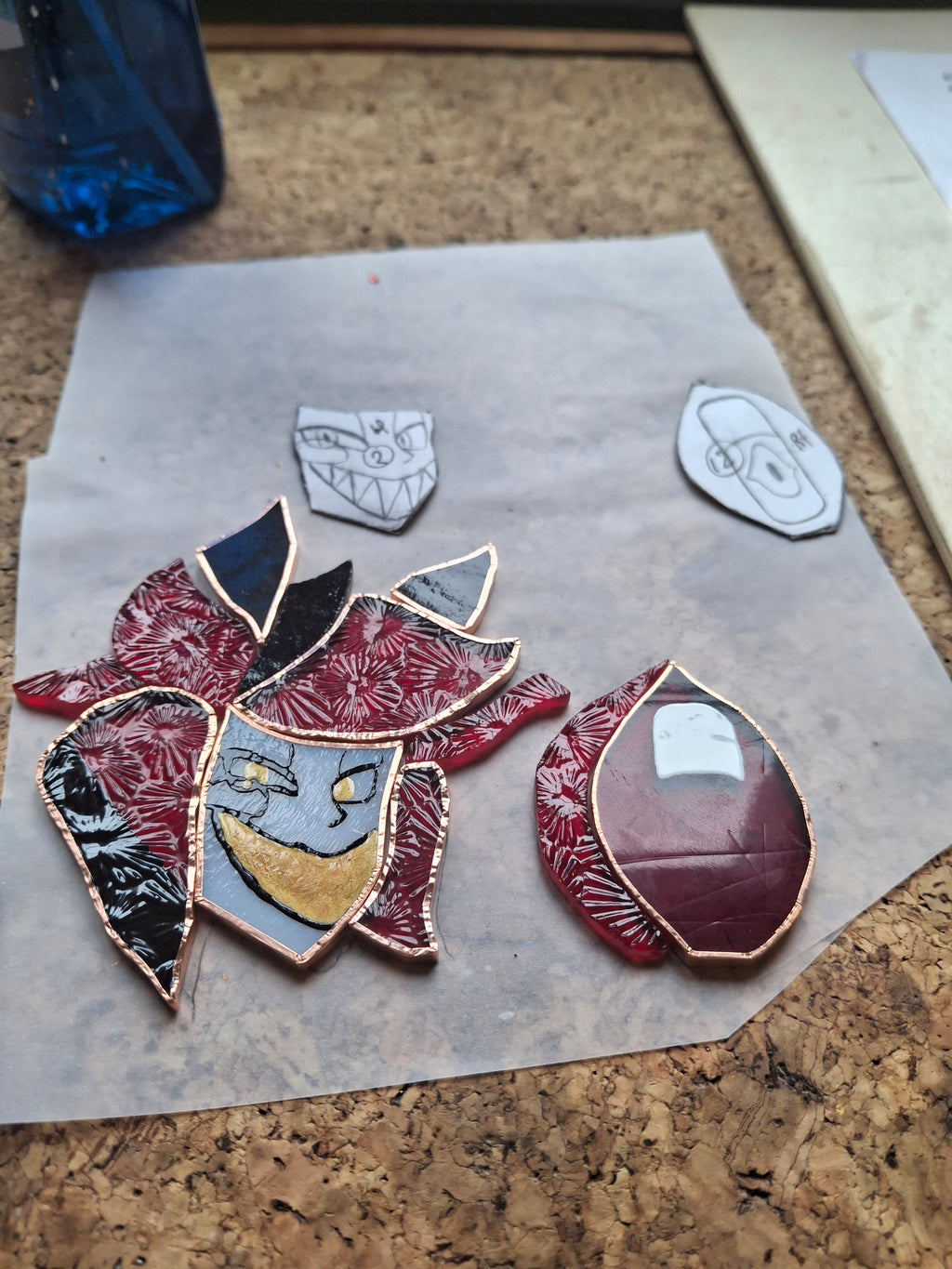 Alastor mini stained glass - Hazbin Hotel sun catcher