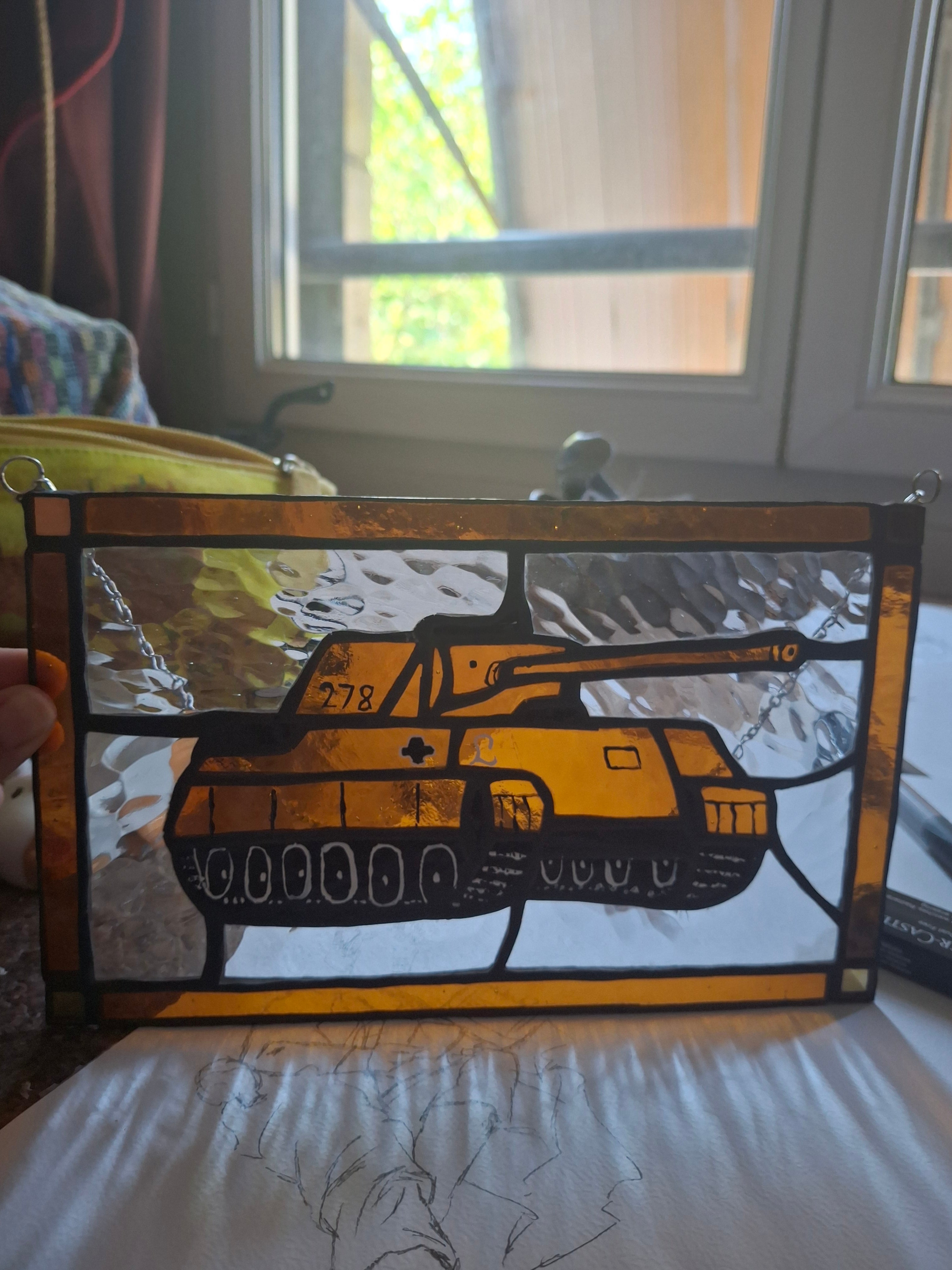 Military stained glass comissions! Tanks / aricraft / ships