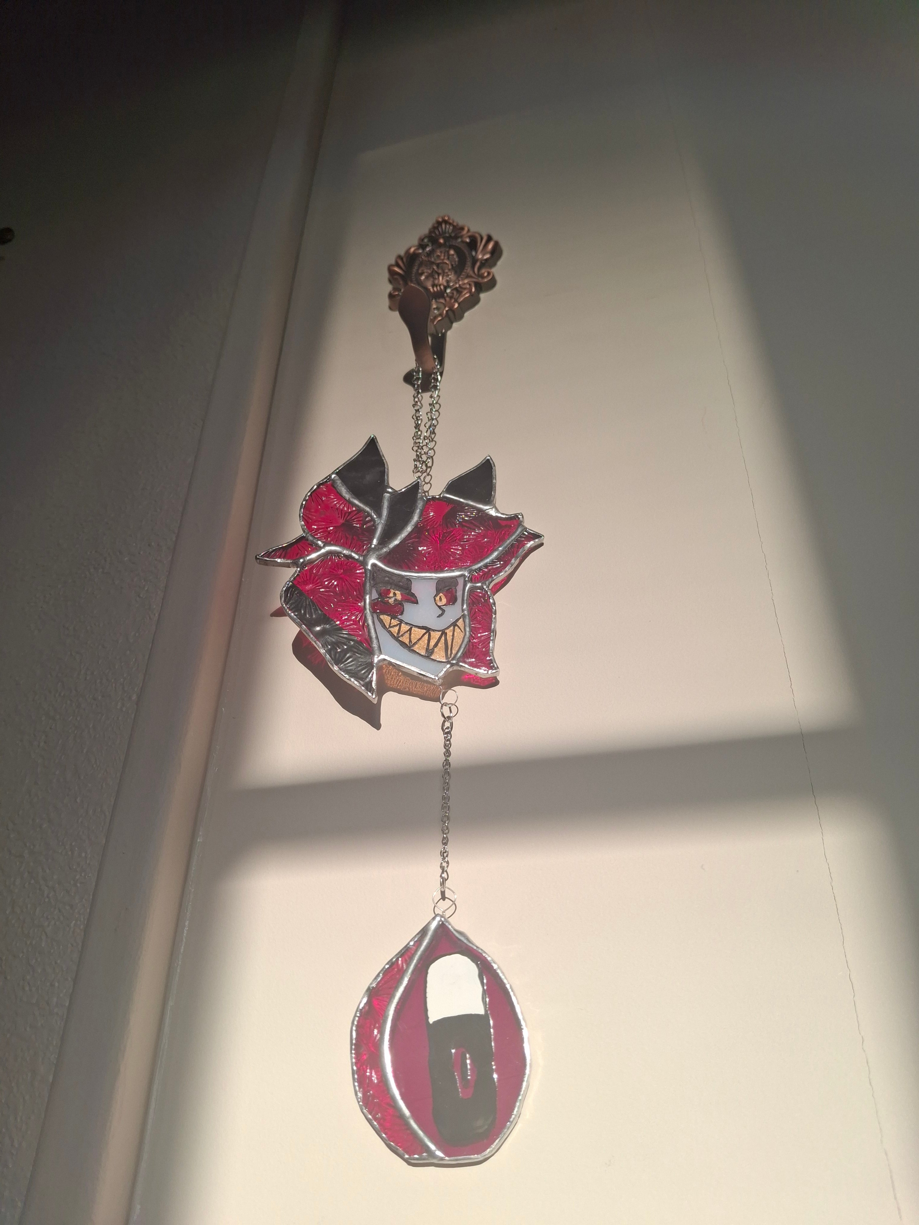 Alastor mini stained glass - Hazbin Hotel sun catcher