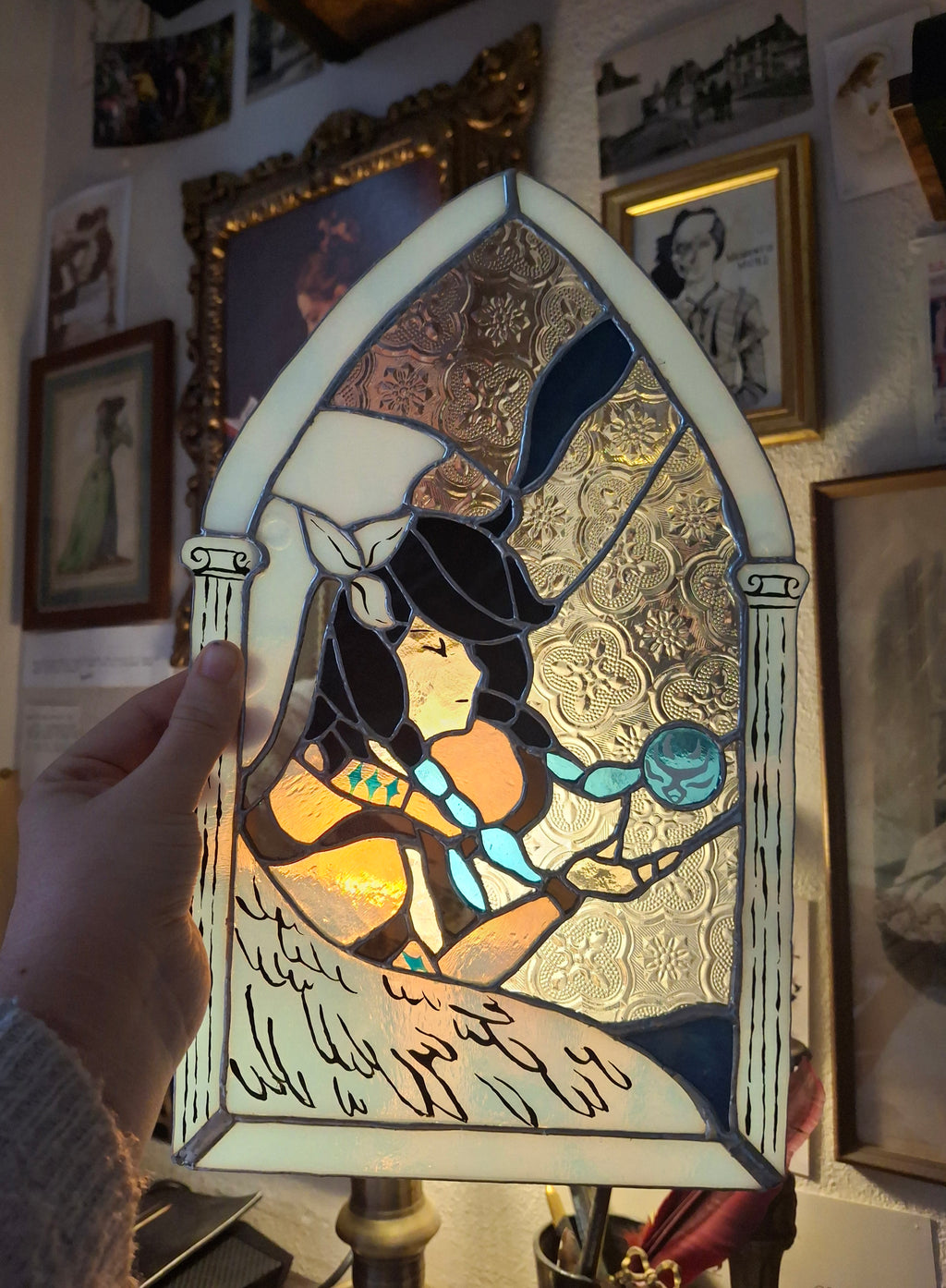 Genshin Impact Barbatos Venti stained glass