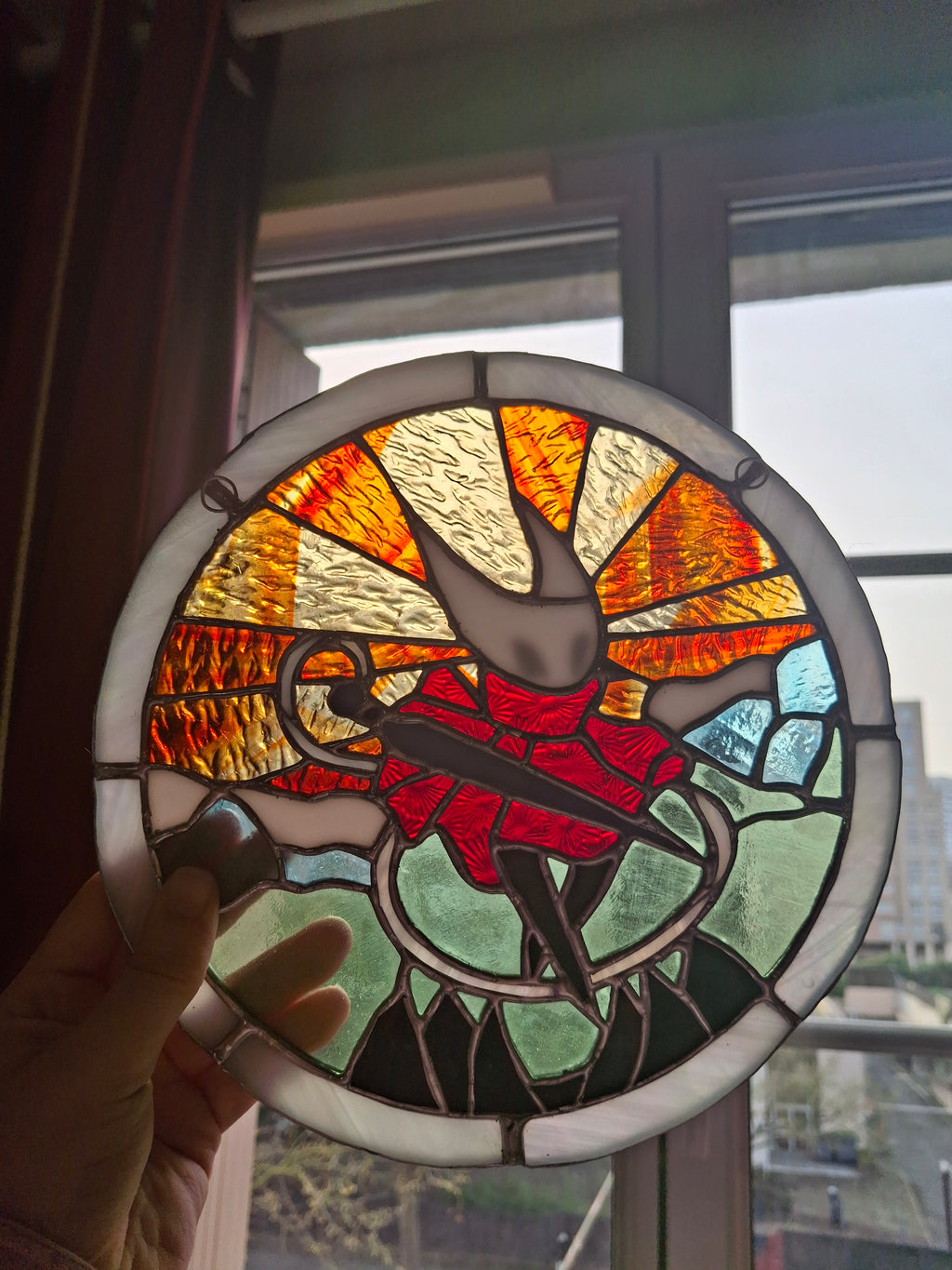 Hollow knight Silksong Hornet Stained glass artwork