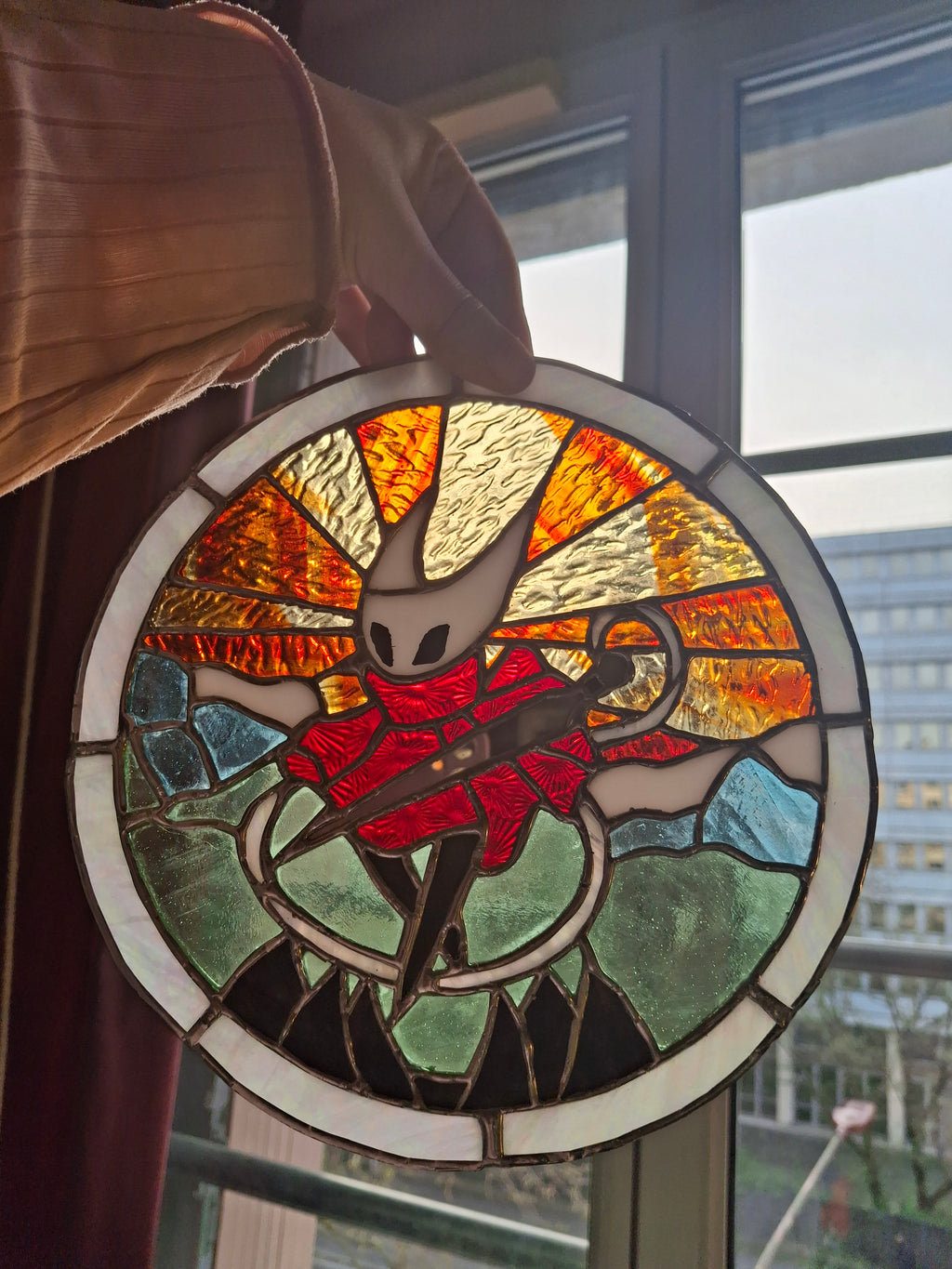 Hollow knight Silksong Hornet Stained glass artwork
