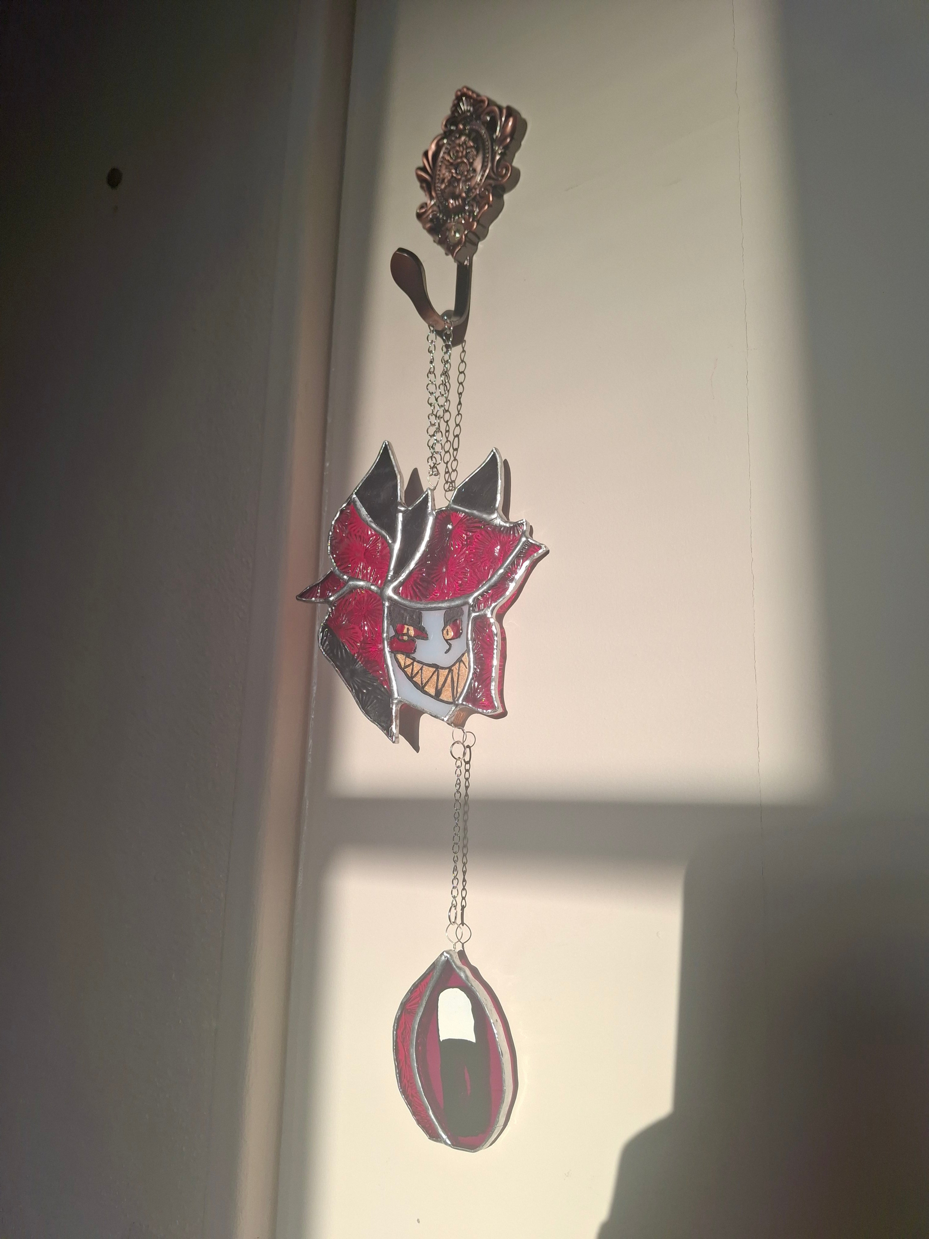Alastor mini stained glass - Hazbin Hotel sun catcher